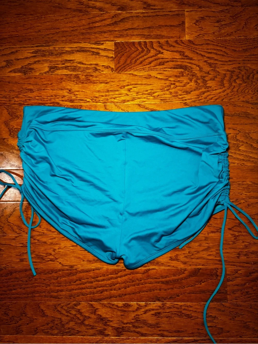 Beach House Women’s Plus Size 18W Blake Teal Adjustable Side Tie Swim Shorts